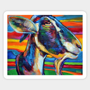 Colorful Farm Goat Sticker